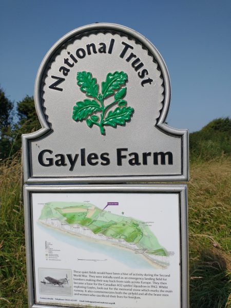 Gayles Farm sign National Trust Sussex Jul 2021